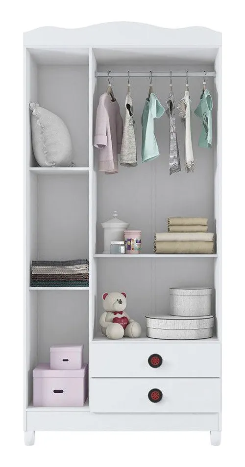 GUARDA ROUPA ESTRELA TOP CAR 3PORTAS BRANCO